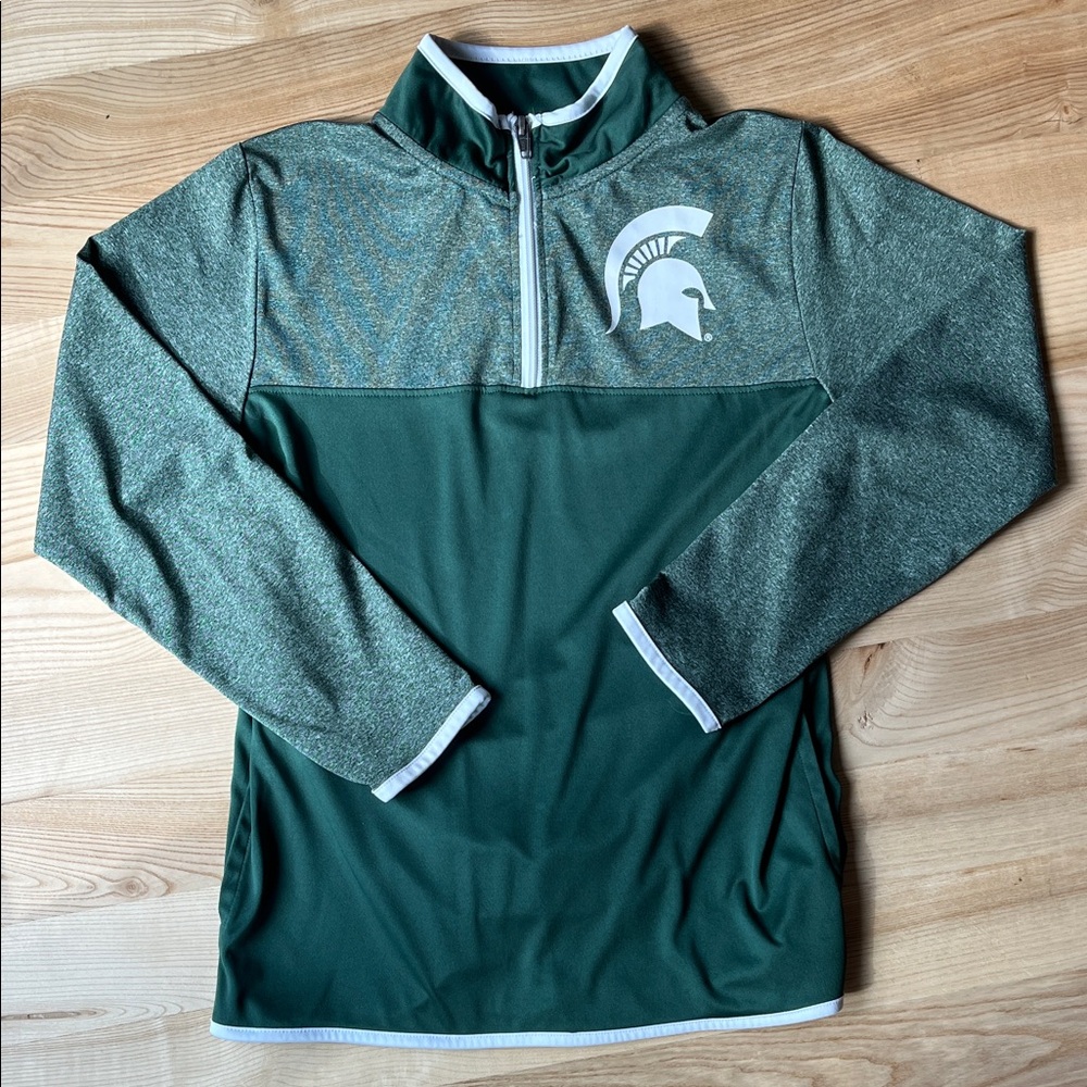Pro Edge Forest Green Zip-Up Sweater